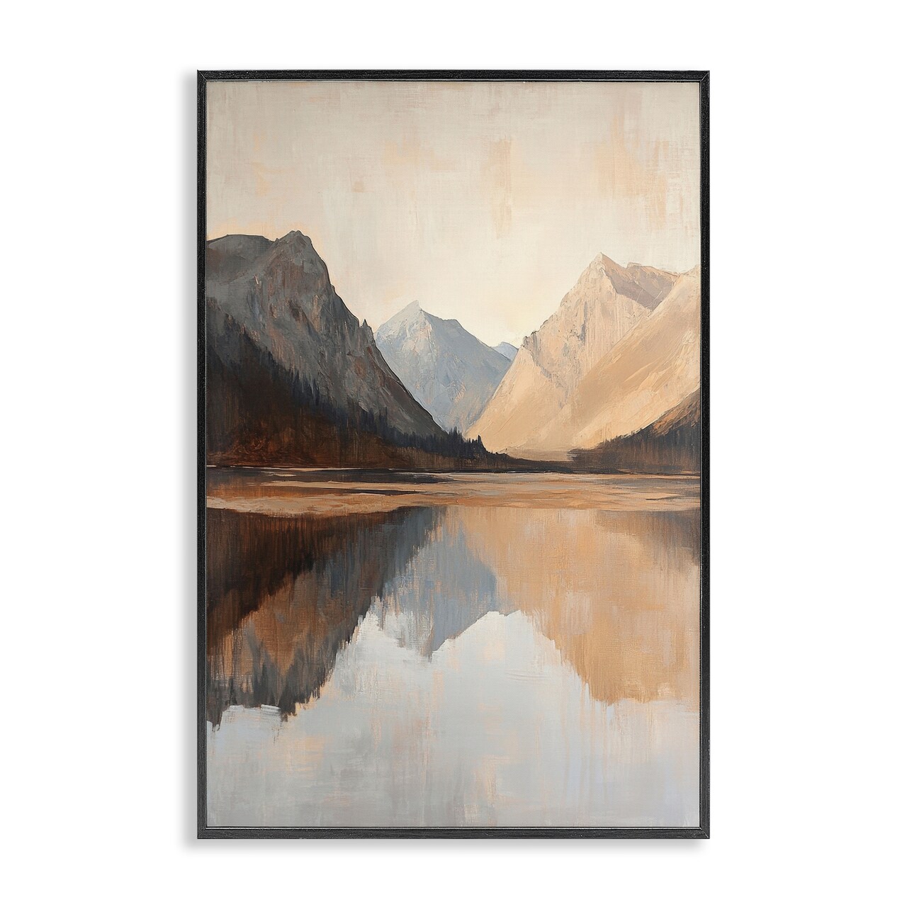 Stupell Industries Terracotta Reflections Lake Landscape Framed Giclee, design by Petal Prints Design